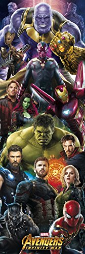 Grupo Erik Editores PPGE8048 - Poster Los Vengadores Infinity War Marvel Thanos, 53 x 158 cm