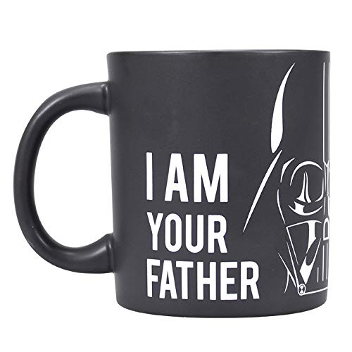 Half Moon Bay MUGBSW52 Taza de desayuno Darth Vader, 300 milliliters, Cerámica, Negro Mate