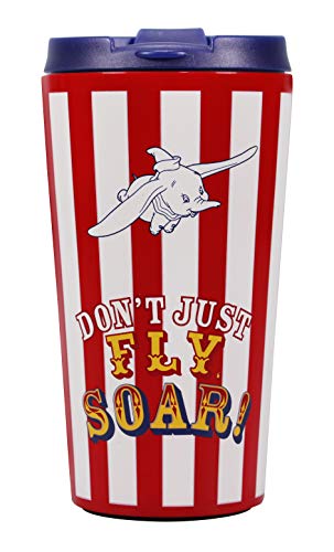 Half Moon Bay Taza DE Viaje Metalica Disney Dumbo Circus, Metal, White/Off White, One Size