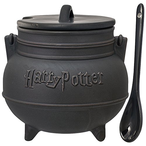 Harry Potter 6-DFG282752 - Taza de cerámica con cuchara, diseño de caldero negro