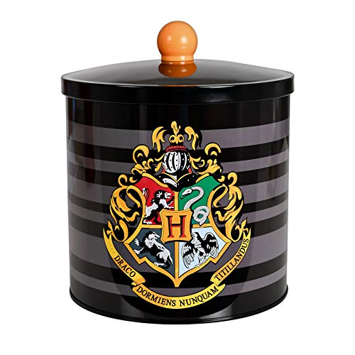 Harry Potter Can Hogwarts Crest 15x18x15cm Elven Forest Metal Negro