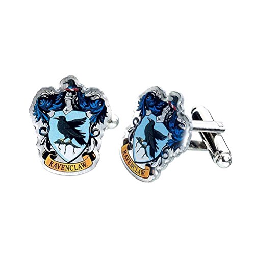 HARRY POTTER Hogwarts Ravenclaw Crest Plata Plateado Gemelos - en Caja