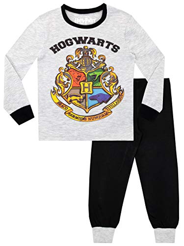 HARRY POTTER Pijamas de Manga Corta para niños Ajuste Ceñido Gris 11-12 Años