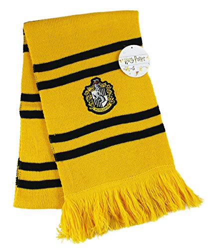 HARRY POTTER SCARF OFICIAL Casa de Hufflepuff Hogwarts School of Magic - Licencia ORIGINAL WARNER BROS