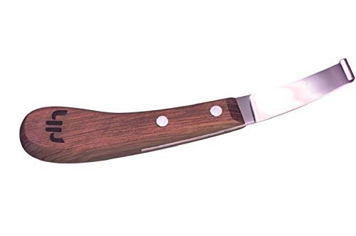 hauptner & Herber Madera 40602000 pezuñas Cuchillo/Cuchillo Derecho 65 mm Ancho de la Hoja, Térmica Fresno de Madera Dura para Caballos y Vacas, Color marrón