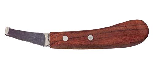 hauptner & Herber Madera pezuñas Cuchillo/Cuchillo térmica de 55 mm, de Fresno Madera Dura, para pequeñas Caballos, Caballos y Vacas, Color marrón