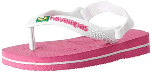 Havaianas Baby Brasil Logo II, Sandalias Unisex Niños, Rosa (Hollywood Rose 0064), 25/26 EU