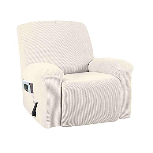 HUANXA Elástico Funda para Sillón Reclinable, Funda De Sillón Relax Antideslizante Spandex Sillón Protector para Sofá Funda Cubre Sofá con Parte Inferior Elástica-Color Natural