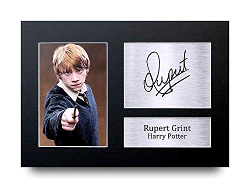 HWC Trading Rupert Grint A4 Sin Marco Regalo De Visualización De Fotos De Impresión De Imagen Impresa Autógrafo Firmado por Ron Weasley Harry Potter Los Aficionados Al Cine