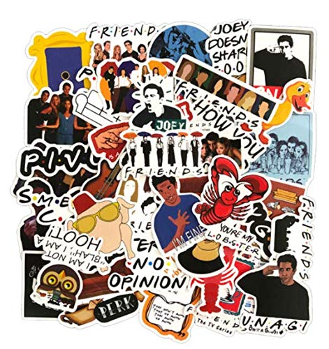 jklv 50 Unids Nuevo American Drama Friends Stickers Carretilla de Equipaje de Coche Eléctrico Estuche Maleta Computadora Impermeable Decal Sticker