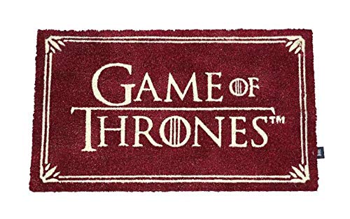 JUEGO DE TRONOS Felpudo Rectangular Logo Doormat Game of Thrones Official Merchandising Referencia DD Textiles del hogar Unisex Adulto, Multicolor (Multicolor), única