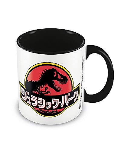 Jurassic Park MGC25522 - Taza de cerámica (315 ml), diseño de texto japonés