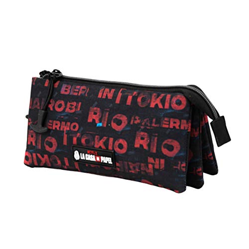 KARACTERMANIA La Casa de Papel Cities-Estuche Portatodo Triple HS, Multicolor