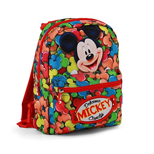 Karactermania Mickey Mouse Mochila infantil reversible, 31 cm, Rojo