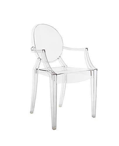 Kartell Louis Ghost Silla, 54x93x66 cm, 2 Unidades