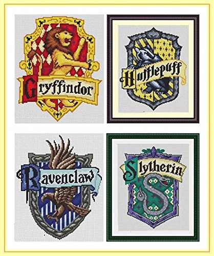 Kits de punto de cruz Harry Potter 17 x 21 cm cada uno, 14 ct de algodón egipcio, punto de cruz de Harry Potter