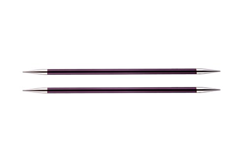 Knit Pro 20 cm x 6,00 mm Aluminio Zing de Tejer de Doble Punta para, Morado