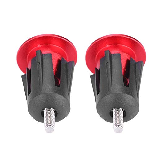 KUIDAMOS con Tapa de Manillar de Bicicleta con Tornillos de Acero Inoxidable, para reemplazo de Pieza de Bicicleta, para Bicicleta Deportiva, para Bicicleta MTB(Red)