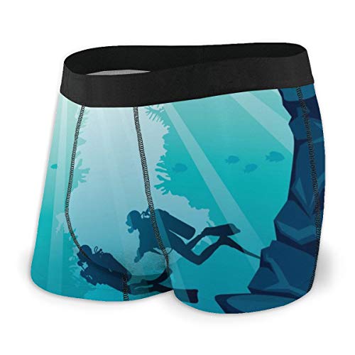 LAOLUCKY Silhouette Divers - Calzoncillos tipo bóxer para hombre y niño