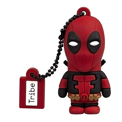 Llave USB 16 GB Deadpool - Memoria Flash Drive 2.0 Original Marvel Avengers, Tribe FD016508