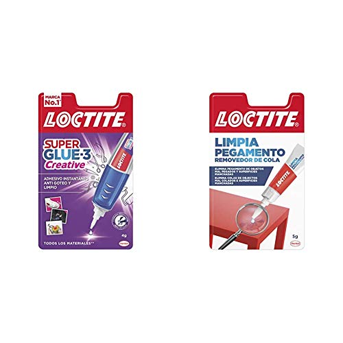 Loctite Super Glue-3 Perfect Pen, adhesivo transparente con forma de bolígrafo + Limpia Pegamento, quita pegamento para corregir objetos mal pegados o despegar dedos