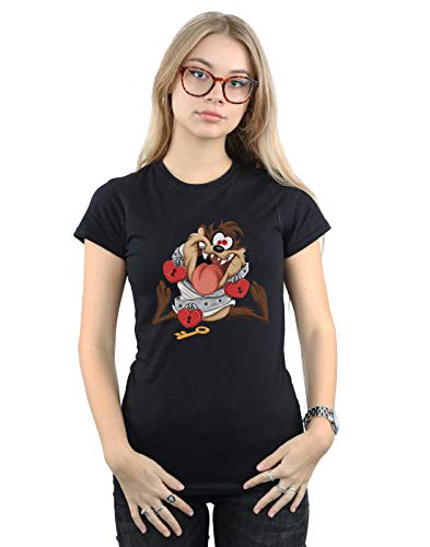 Looney Tunes Mujer Taz Valentine's Day Madly In Love Camiseta Negro Large