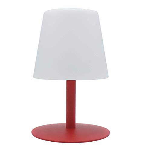 Lumisky - Lámpara de mesa de jardín con luz blanca inalámbrica con batería STANDY Mini Love con LED 26 cm, ABS, rojo, 15 x 15 x 26 cm