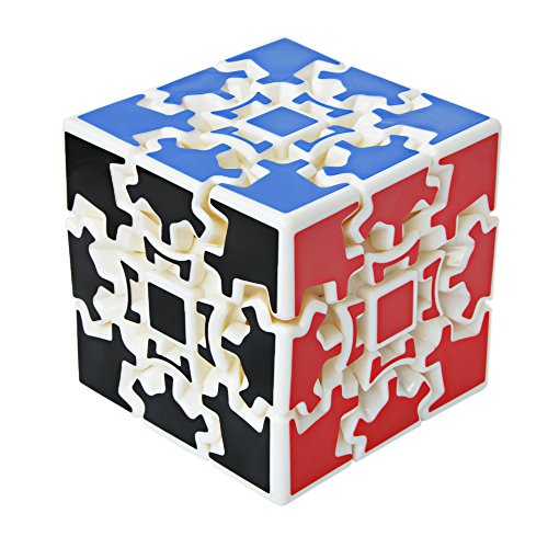 Maomaoyu Gear Cube 3X3 3x3x3 3D Gear Cubo Shift Velocidad Puzzle Cubo Magico Blanco