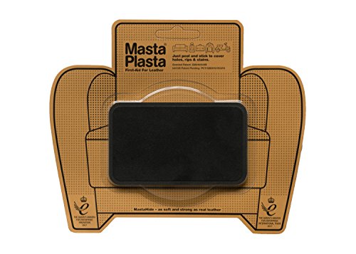 MastaPlasta Parches Premium Autoadhesivo para Reparación de Ante. Gamuza Negro. Elije el Tamaño y el Diseño. Primeros Auxilios para Sofás, Asientos de Coche, Bolsos, Chaquetas