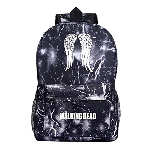 Mcvrv The Walking Dead Mochila de Carga USB Mochila Escolar para Estudiantes Bolsa de Viaje Bolsa de computadora de Gran Capacidad,8