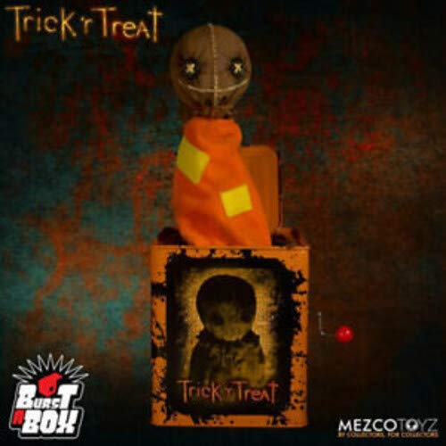 Mezco Toyz Caja de música Burst-A-Box Sam 36 cm. Trick R Treat (Truco o Trato)