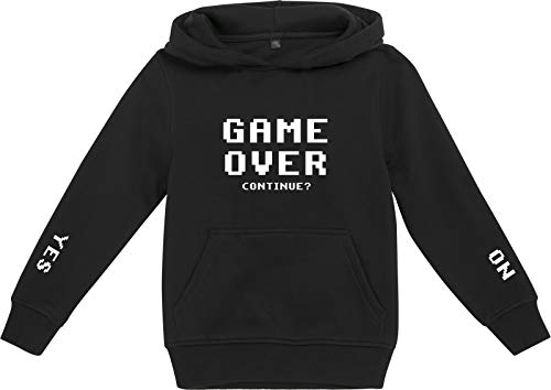 Mister Tee MTK001_Black_110/116 Kids Game Over Hoody, Unisex-Adult, Multicolor