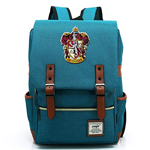 MMZ Harry Potter Mochila Gryffindor Mochila Escolar Señoras Jóvenes Niños Mochila de Viaje Grande Azul océano