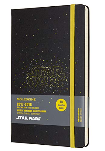 Moleskine DSW18WN3Y18 - Agenda semanal 2017-2018, 18 meses, tapa dura, diseño Star Wars