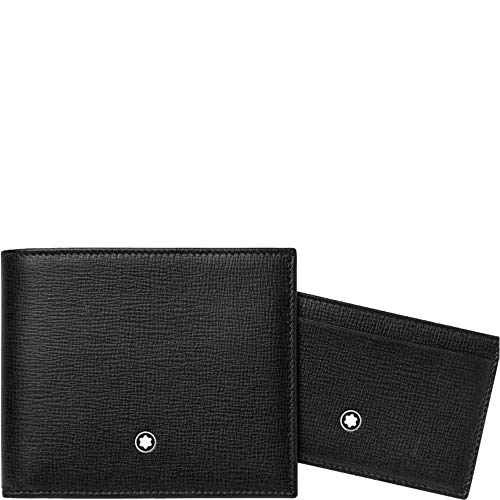 Montblanc Set de Regalo de Piel con Cartera y Funda, 9 x 9 x 11 cm