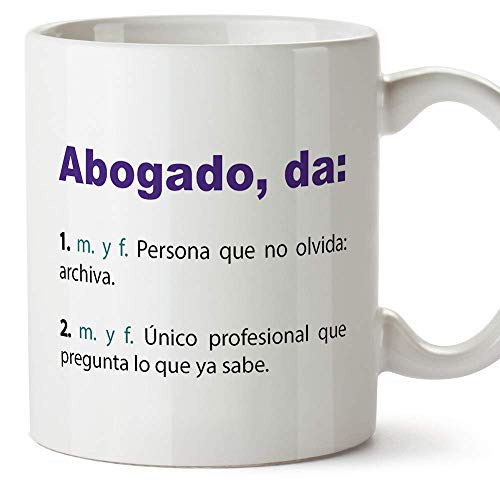 MUGFFINS Taza abogado - Desayunos Originales de Profesiones para Regalar a Trabajadores - Regalo para abogados