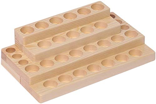 Multifunctional Caja de almacenamiento de joyas 32 Slot Soporte de aceite esencial para almacenamiento PERFECTOS Aceites esenciales Almacenamiento, 2916.58cm Cajas de joyería (Color: Natural, Tamaño: