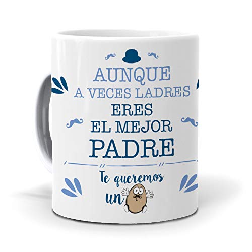 mundohuevo Taza Regalo Papa Aunque a Veces Ladres Eres el Mejor Padre