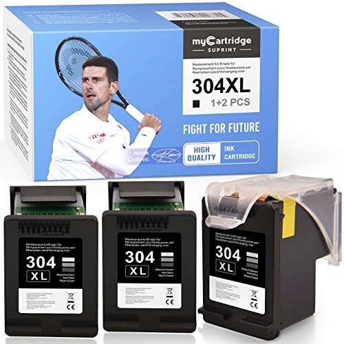 myCartridge SUPRINT Cartuchos de tinta remanufacturados 304 304XL para HP 304 304XL para HP DeskJet 2620 2630 3720 3730 3735 HP Envy 5020 5030 5032 (3 negros)