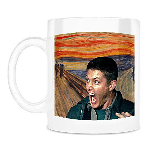 N\A Dean Winchester Scream Mug, Dean Winchester Lovers Tazas de café de cerámica Que Dicen Blanco,