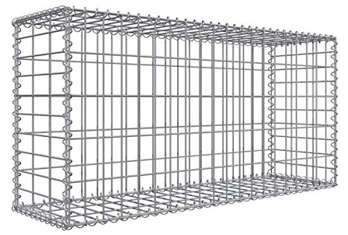 Niederberg Metall Gavión 100x50x30cm Gaviones metálico para Piedras M5x10 Jaula Cesta de Alambre