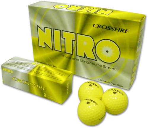 Nitro Crossfire - Bola de Golf, tamaño único, Color Amarillo