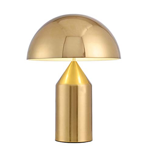 OPW Metal Moderna Mesa Moderna lámpara de Hongos de Noche luz del Escritorio del Hierro Plateado Pantallas Lámparas de Escritorio Principal de la decoración del Hotel Iluminación,Oro,S