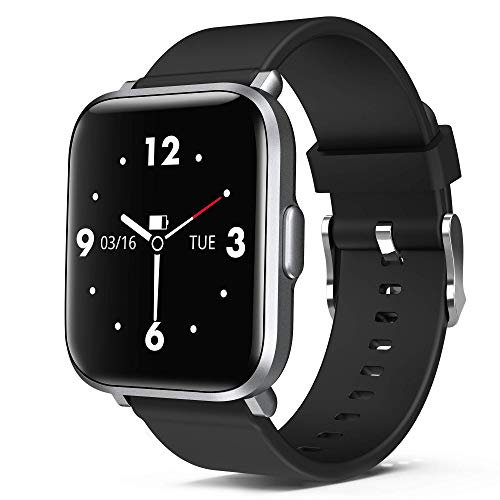 ORYTO Smartwatch, Relojes Inteligentes Mujer Hombre, Personalice la Pantalla, Impermeable IP68 Pulsera de Actividad con Monitor Sueño Pulsómetros Caloría Podómetro Regalos Originales para Android iOS