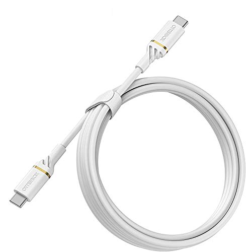 Otterbox Cable Performance Reforzado USB C-C - Compatible Power Delivery, Carga rápida, Blanco 1 Metro