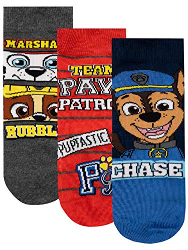 Paw Patrol Calcetines Paquete de 3 para Niños La Patrulla Canina Multicolor 16/19