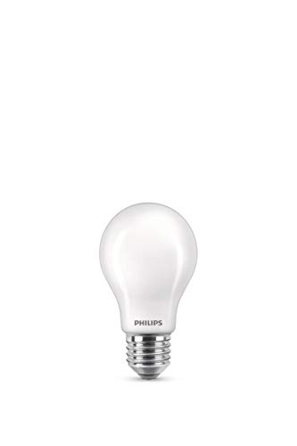 Philips LED Classic Bombilla, 60 W, Estándar A60 E27, Mate, Luz Blanca Cálida, No Regulable, Pack de 2 Unidades