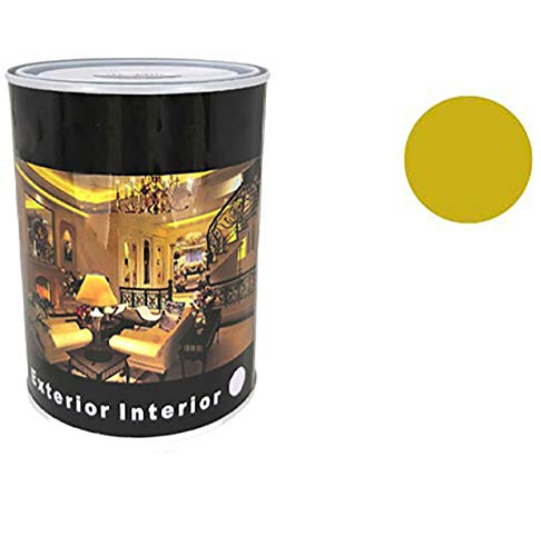 Pintura Esmalte al Disolvente para Madera y Metal, Pintura Alquidica de Rápido Secado para Superfícies Interiores y Exteriores(Amarillo Real, 750 ML)