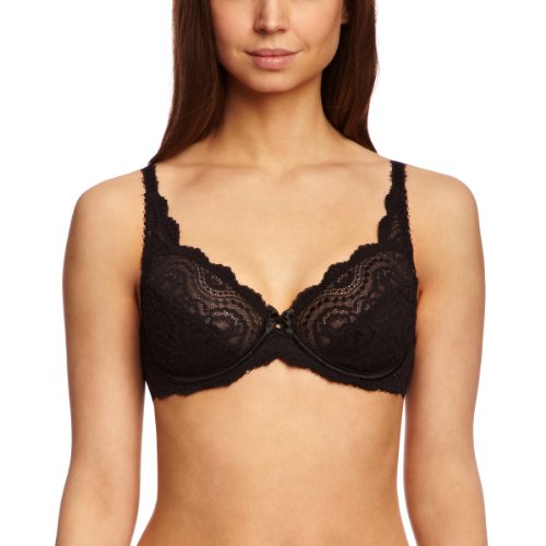 Playtex Flower Lace Bra, Sujetador Mujer, Black, 95B (Talla fabricante: 36B)