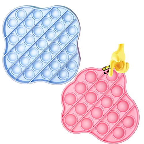 Pop It Fidget Toy, Push Bubble Fidget Juguete Sensorial Pop it Barato para Aliviar El Estrés uguete para Autismo Necesidades Especiales para Aliviar El Estrés para Niños Adolescentes (Pink Blue)